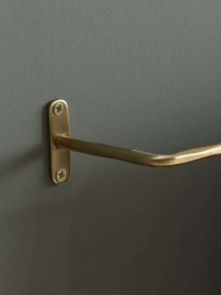 Hammered Brass Towel Rail