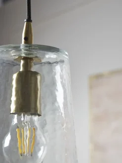 Hammered Glass Cone Pendant