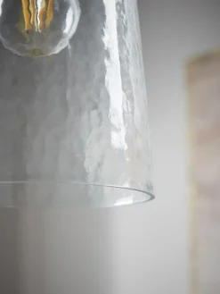 Hammered Glass Cone Pendant