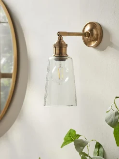 Hammered Glass Wall Light