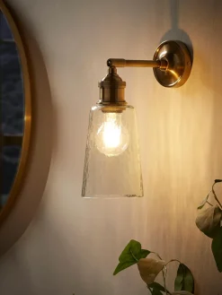 Hammered Glass Wall Light