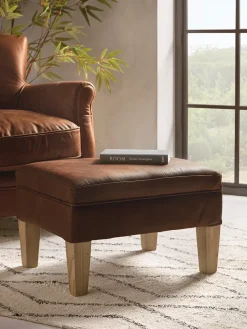 Hardwick Leather Footstool