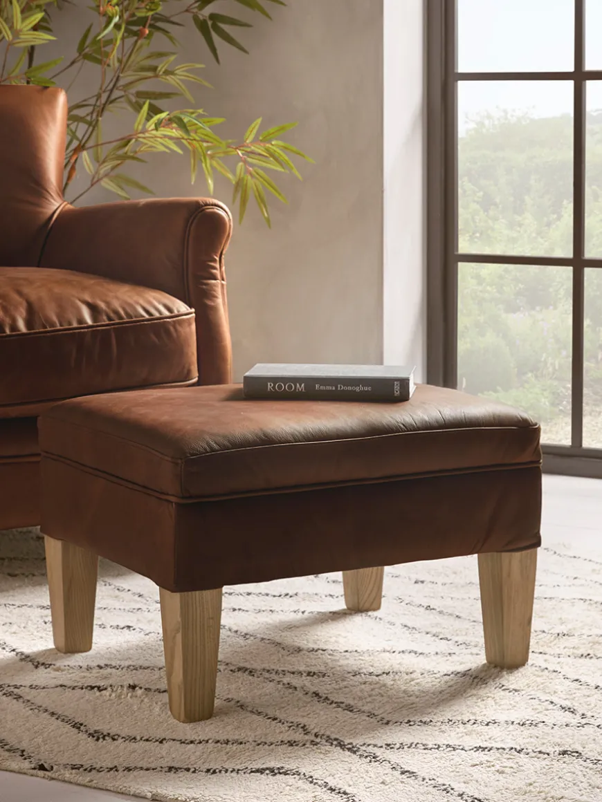Hardwick Leather Footstool
