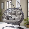 Indoor Outdoor Double Hanging Chair - Black