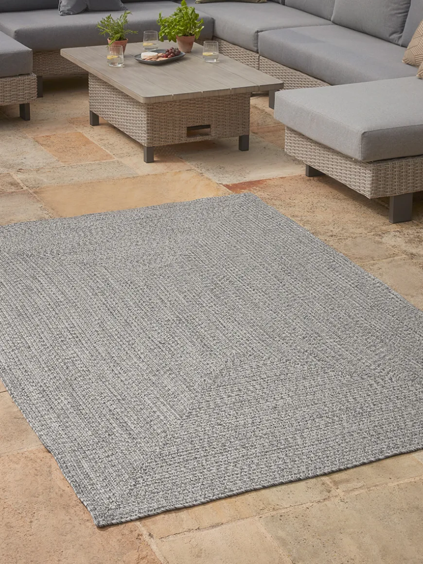 Indoor Outdoor Rectangular Rug - Grey - Large