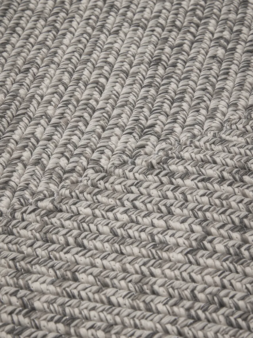Indoor Outdoor Rectangular Rug - Grey - Large