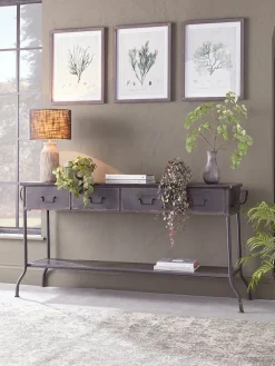 Industrial Iron Console Table