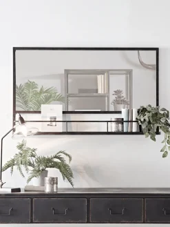 Industrial Landscape Shelf Mirror