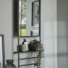 Industrial Mirror Shelf Rack