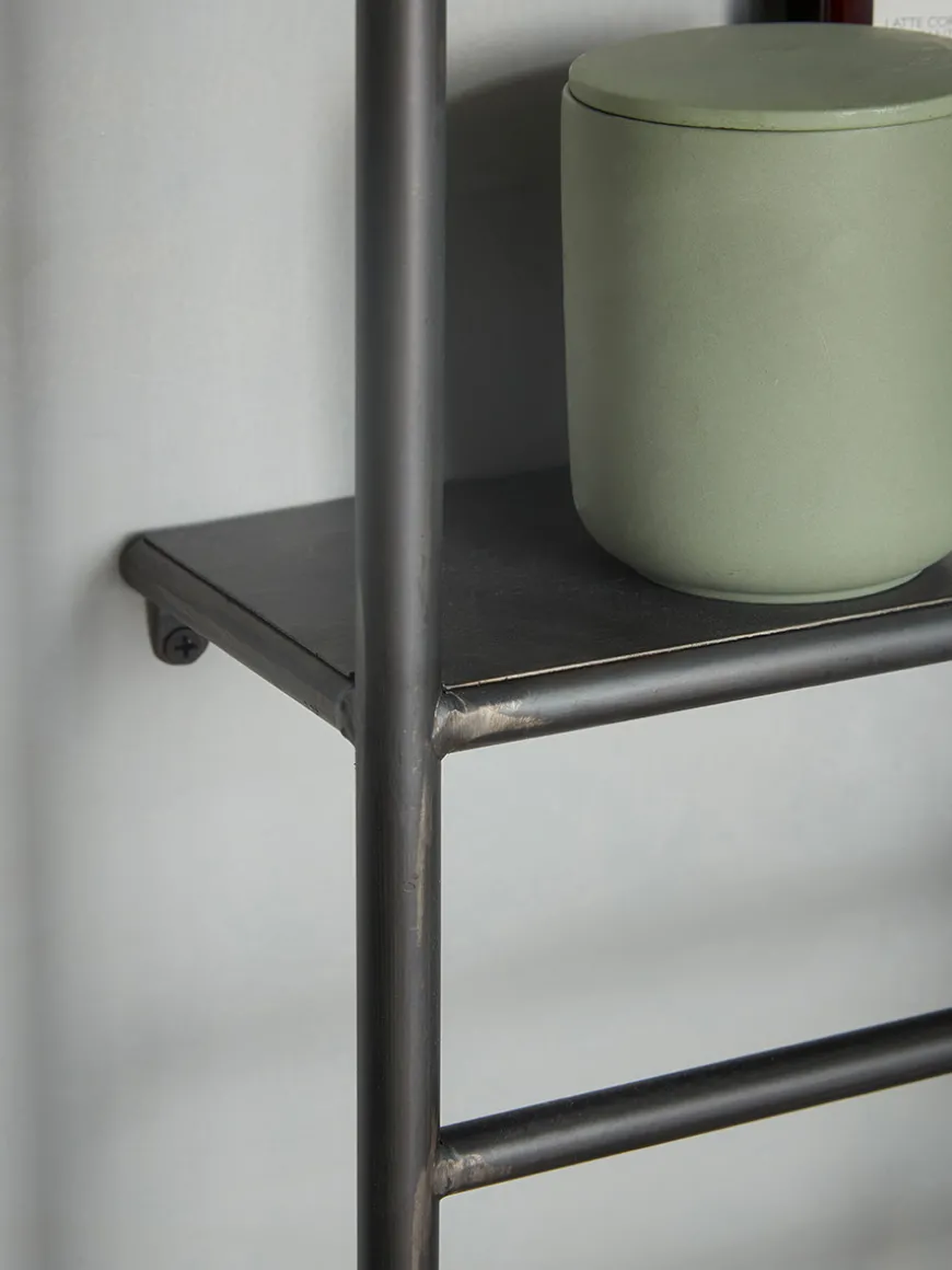 Industrial Mirror Shelf Rack