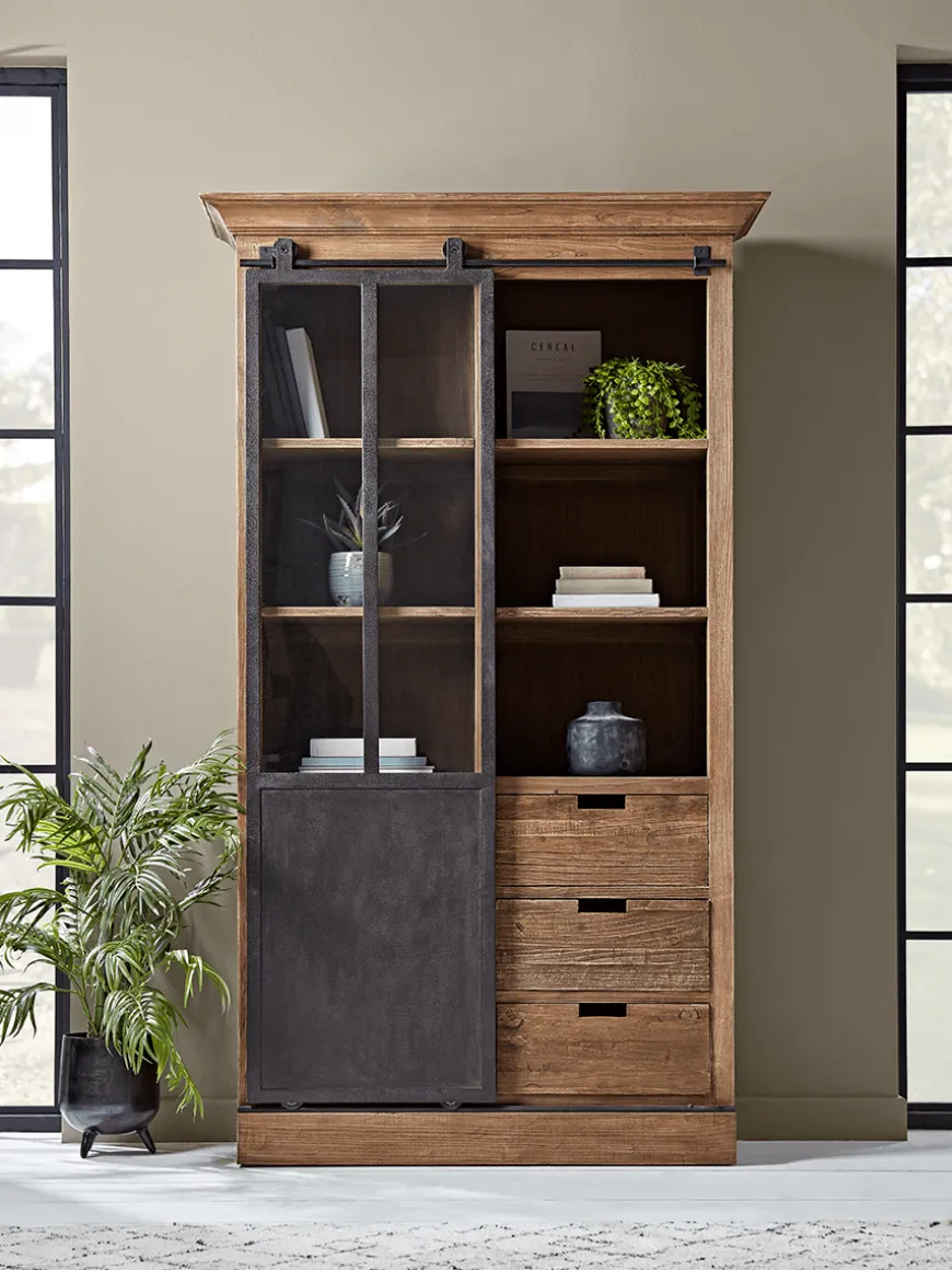 Industrial Sliding Door Display Cabinet