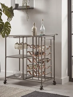 Industrial Style Bottle Trolley
