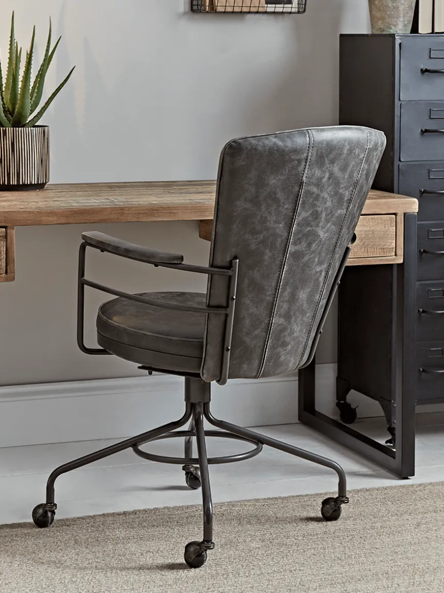 Industrial Style Office Chair - Grey