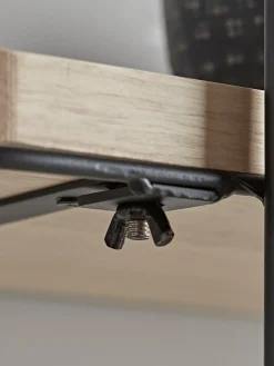 Industrial Wood & Metal Shelf Unit - Small