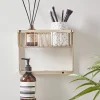 Iron Bathroom Shelf - Brass