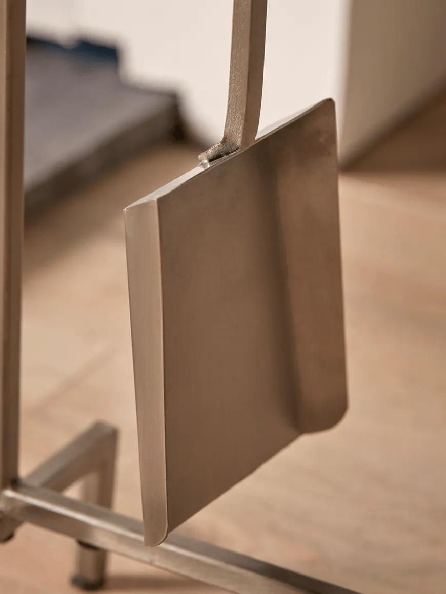 Iron Hanging Fireside Set - Silver