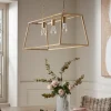 Large Metal Trapeze Pendant - Gold