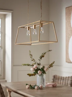 Large Metal Trapeze Pendant - Gold