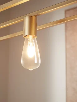 Large Metal Trapeze Pendant - Gold