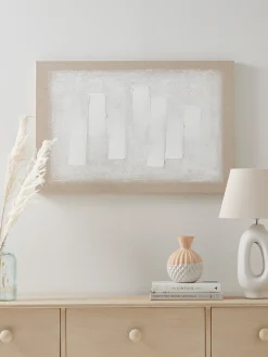 Layered Neutral Stripe Canvas