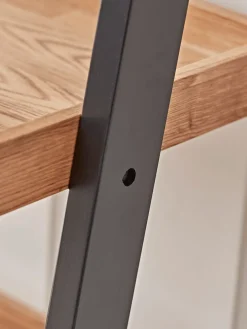 Leaning Oak Ladder Shelf