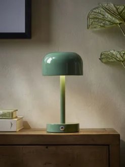 LED Dome Table Lamp - Forest Green