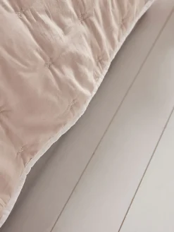 Lightweight Cross Stitch Bedspread - Blush