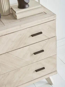 Limewashed Parquet Chest of Drawers