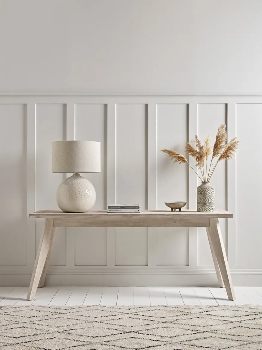 Limewashed Parquet Console Table