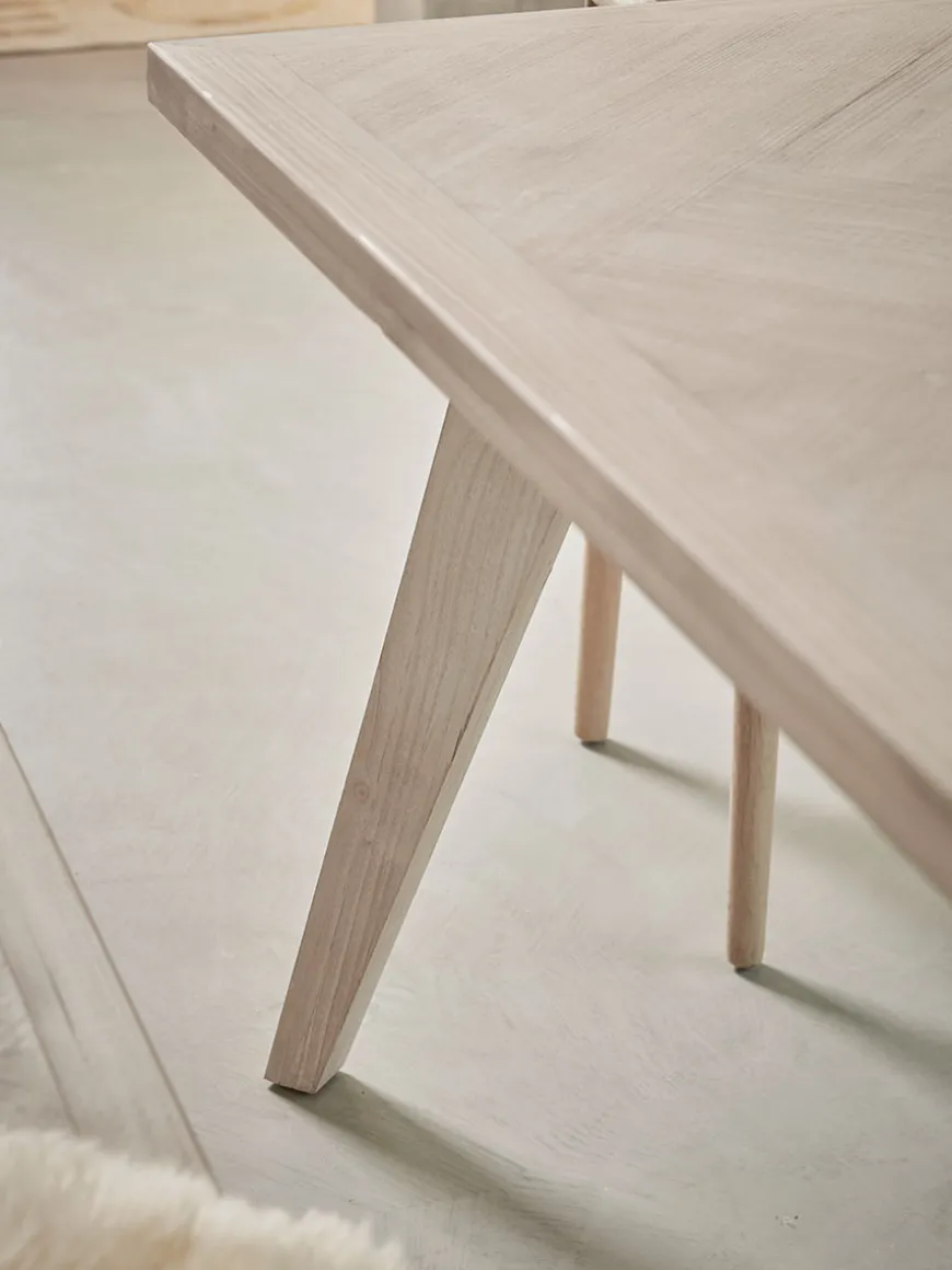 Limewashed Parquet Dining Table