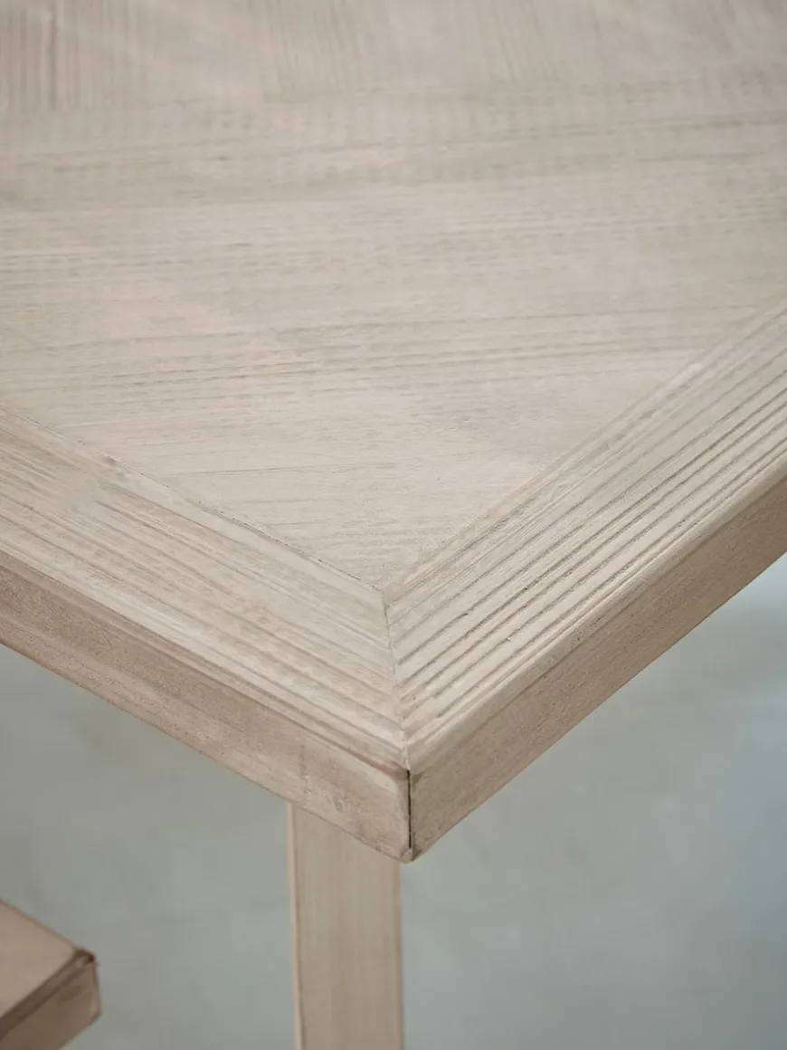 Limewashed Parquet Dining Table