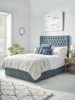 Lina Storage Bed Base - Navy