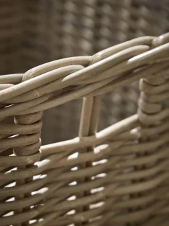 Lined Rattan Laundry Basket - Square