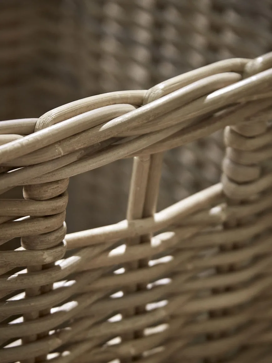 Lined Rattan Laundry Basket - Square