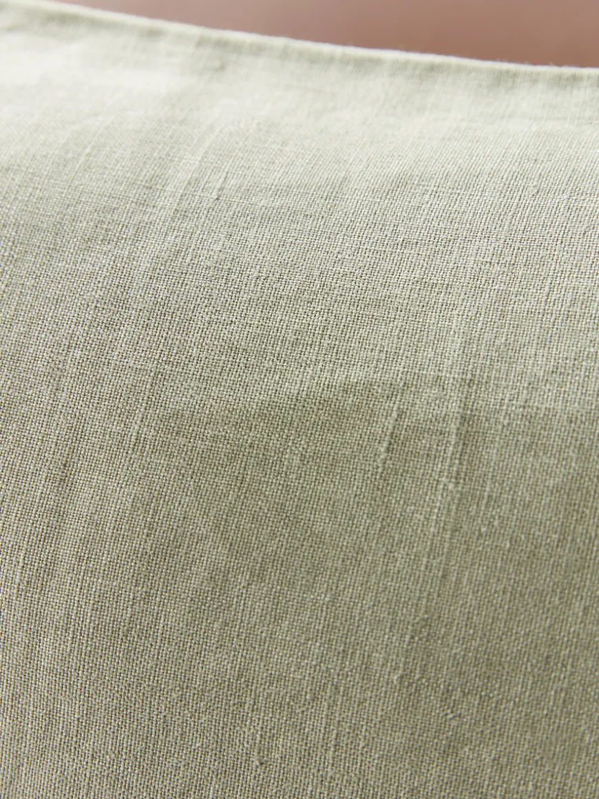 Linen Rectangle Cushion Cover - Olive
