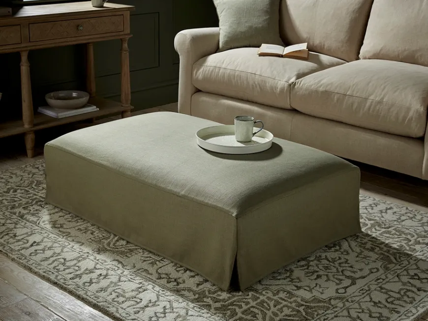 Loose Cover Coffee Table Ottoman