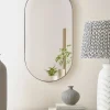 Lozenge Shaped Wall Mirror - Black