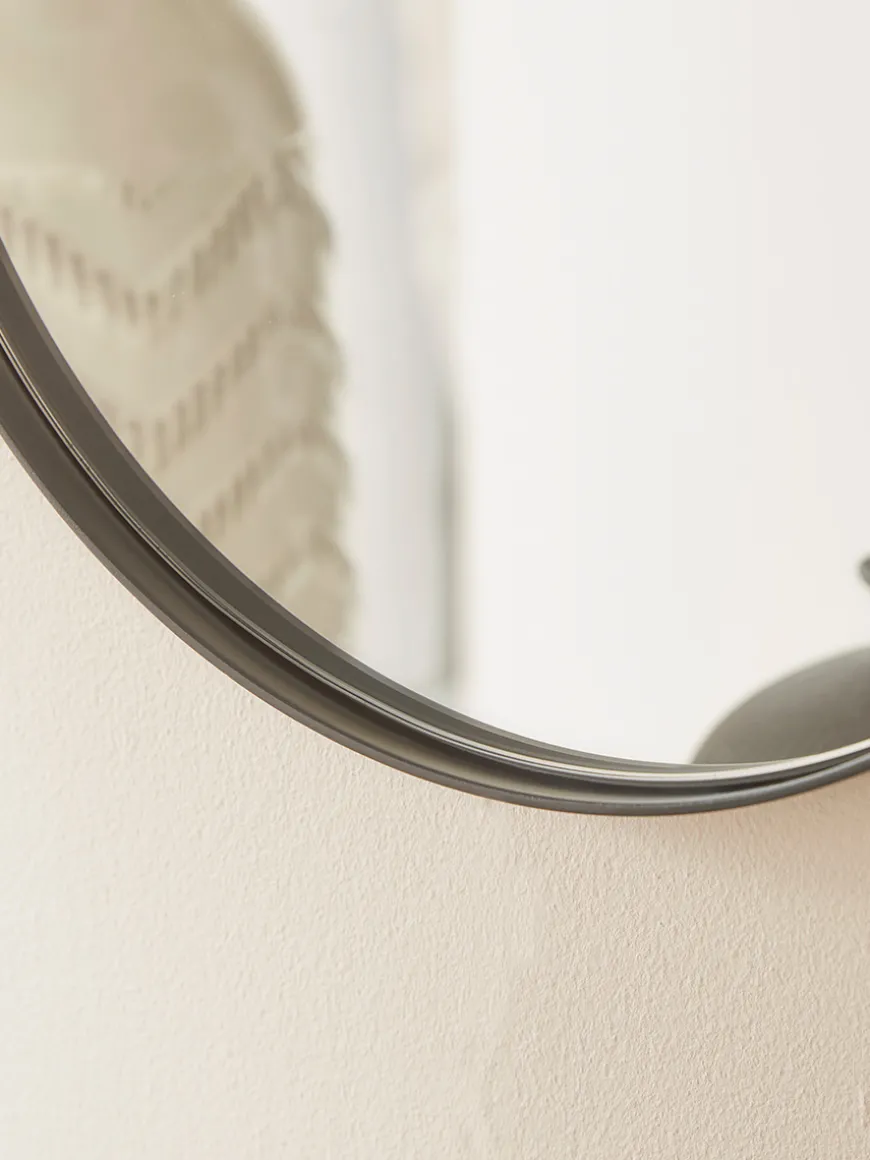 Lozenge Shaped Wall Mirror - Black