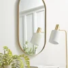 Lozenge Shaped Wall Mirror - Brass
