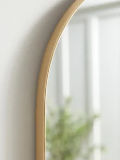 Lozenge Shaped Wall Mirror - Brass