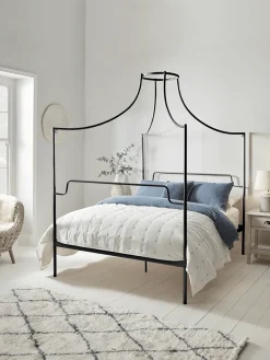 Luna Canopy Kingsize Bed - Black