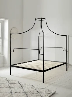 Luna Canopy Kingsize Bed - Black