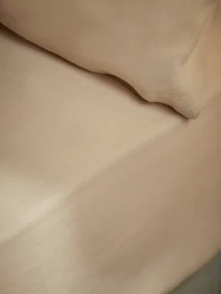 Luxury Linen King Fitted Sheet - Barley