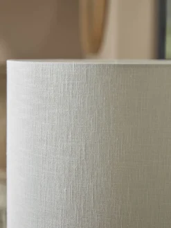 Mango Wood Table Lamp - Round