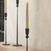 Matte Black Dinner Candle Holder - Small