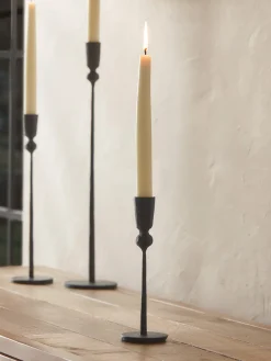 Matte Black Dinner Candle Holder - Small