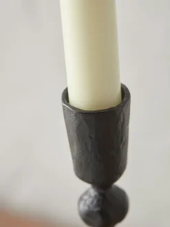 Matte Black Dinner Candle Holder - Small