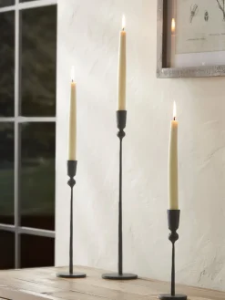 Matte Black Dinner Candle Holder - Small
