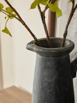Mela Aged Stone Effect Pitcher Vase