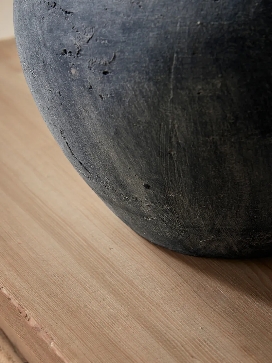 Mela Aged Stone Effect Vase